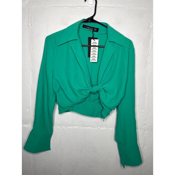 NEW Urban Outfitters Lioness French Kiss Twist Top Size XXS Green - Picture 1 of 6